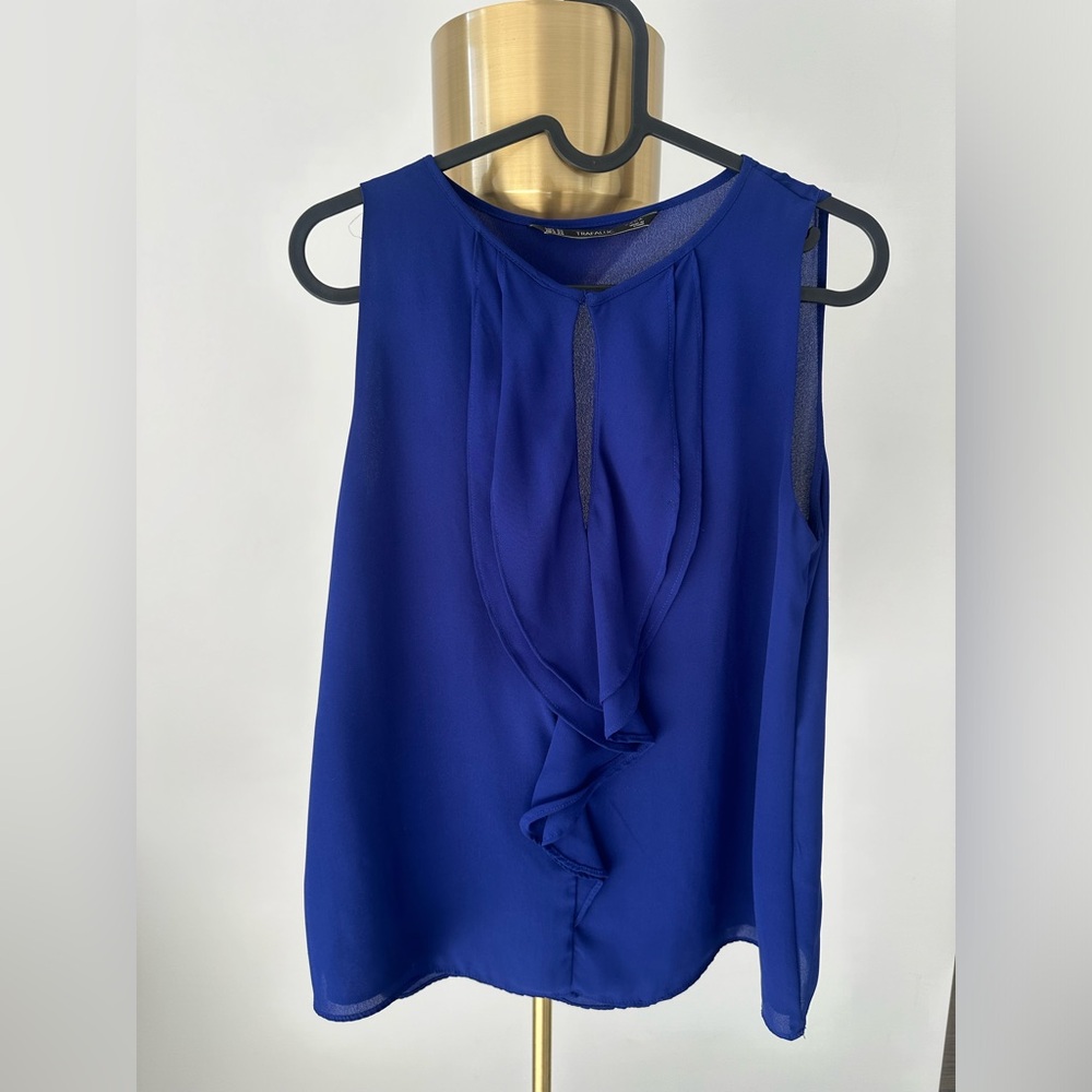 Zara - Trafalac Blue Sleeveless Top - XS